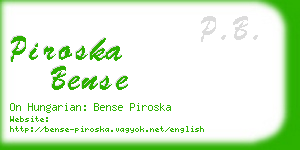 piroska bense business card